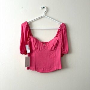 Wilfred Pink Puff Sleeve Blouse